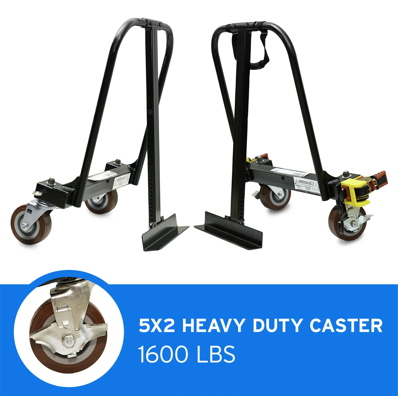 Anderson Dolly, Industrial Use - (5x2 inch Heavy Duty Caster / 1,600 pound limit)