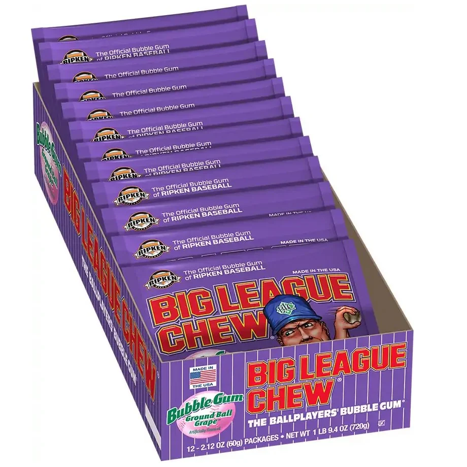 Big League Chew® Grape  Bubble Gum 108 ct/Case - Image 3
