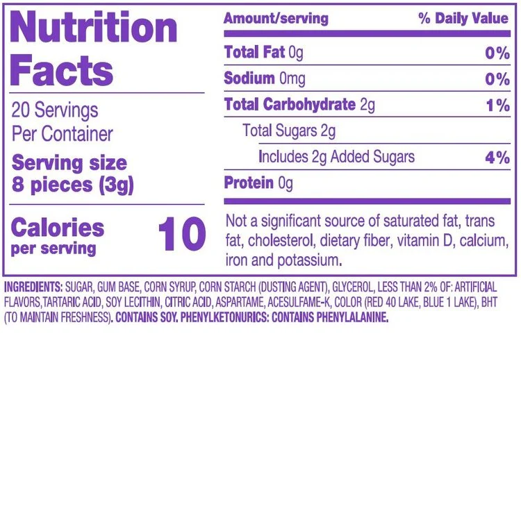 Big League Chew® Grape  Bubble Gum 108 ct/Case - Image 6
