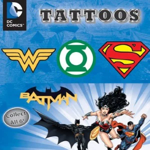 DC Comics Logo Tattoos 2" Capsules