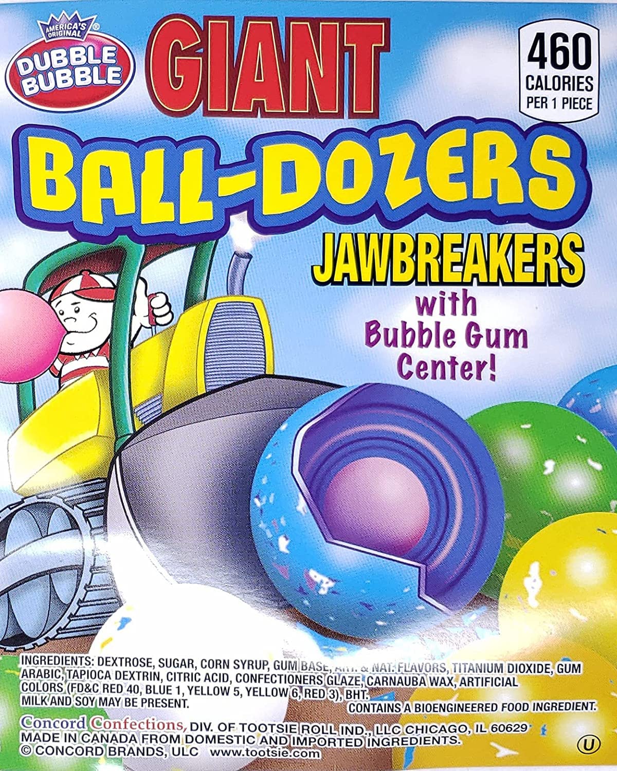 Giant Ball Dozers 2.25" Jawbreakers w/Gum Center (2.25"/85ct) - Image 3