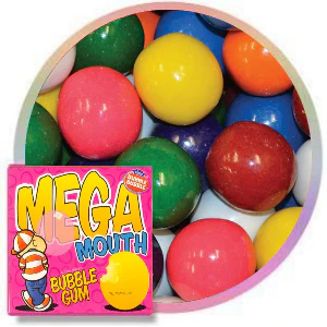Mega Mouth Unfilled Gumballs (2"/138 count)