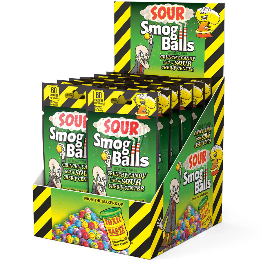 Toxic Waste® Smog Balls Candy Display Box